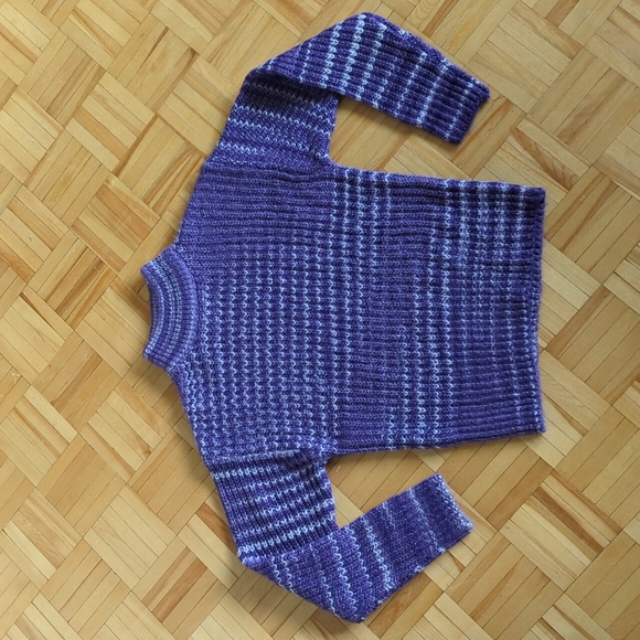 cleo Sweaters - Chunky purple knit sweater